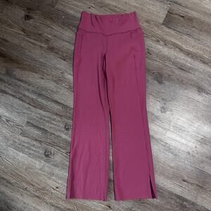 Athleta Womens Transcend Stash Crop Straight Leg Leggings Medium Pink